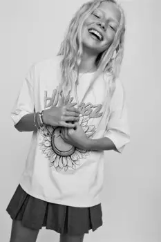 Юбка с плиссировкой ZARA, хаки