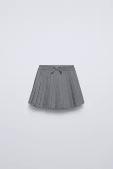 Юбка с плиссировкой ZARA, серый
