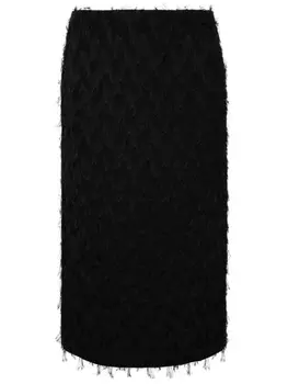 Юбка с потертостями MSGM, черный