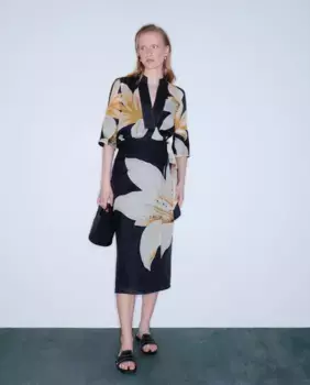 Юбка с позиционным цветком Woman Limited El Corte Ingls, черный