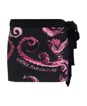 Юбка с принтом барокко Versace Jeans Couture, черный