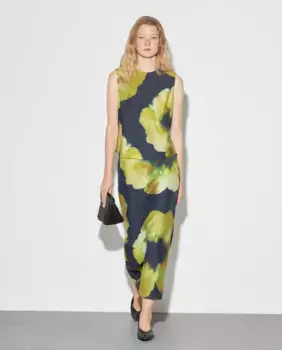 Юбка с принтом и оверлочными слоями Woman El Corte Ingls, зеленый