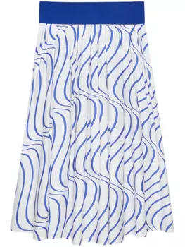 Юбка с принтом MSGM, синий