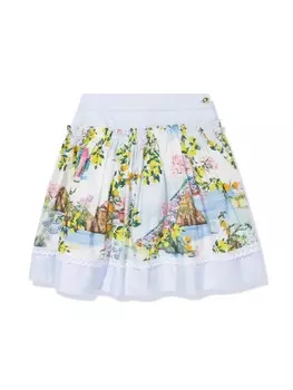 Юбка с принтом Patachou, белый
