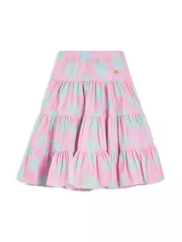 Юбка с принтом Versace Kids, розовый