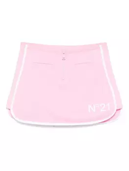 Юбка с прорезиненным логотипом N21 Kids, розовый