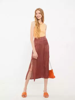 Юбка с разрезом и узором для женщин Busem