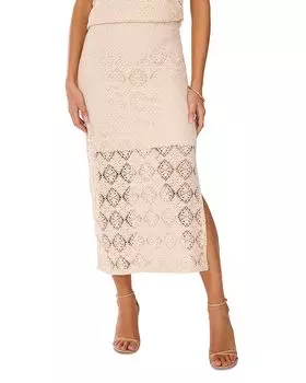 Юбка с разрезом Size VINCE CAMUTO, коричневый/бежевый