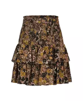 Юбка с рюшами и присборенным поясом Fabienne Chapot, коричневый