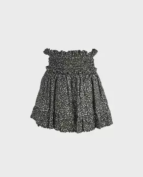 Юбка с рюшами внизу и цветочным принтом La Ormiga, зеленый