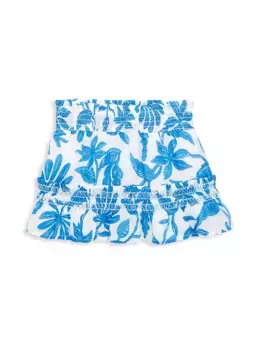 Юбка с тропическим принтом для маленьких девочек и девочек Vineyard Vines, цвет cay floral