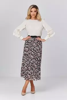 Юбка с узором Barocca, черный