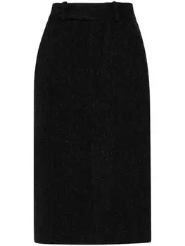 Юбка с узором в елочку Petar Petrov, серый