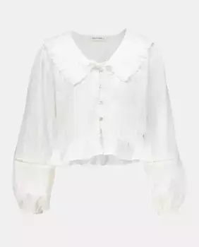 Юбка с воланами по низу и заклепками Green Coast, белый