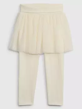 Юбка с вшитыми леггинсами Gap, бежевый