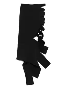 Юбка с вырезом асимметричного кроя Mugler, черный