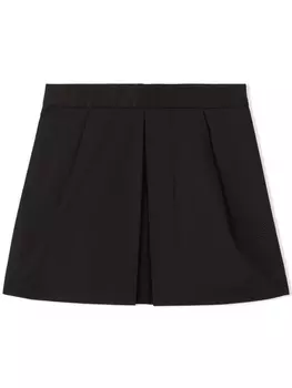 Юбка с вышитым логотипом Burberry Kids, черный