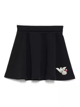 Юбка с вышитым логотипом Emporio Armani Kids, синий