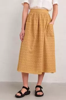 Юбка с вышивкой Deep Woods Seasalt Cornwall, желтый