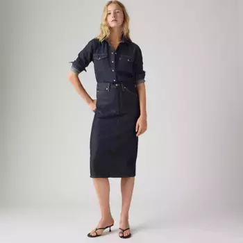 Юбка с высокой посадкой и разрезом Levi's, цвет Summer Soft Rigid - Dark Wash