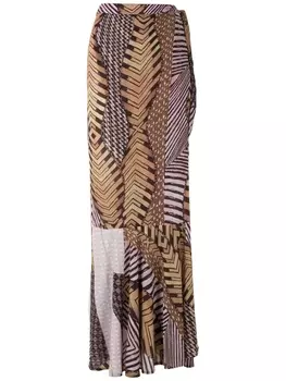 Юбка с запахом Amir Slama, коричневый