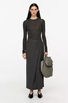 Юбка с запахом Arket, серый