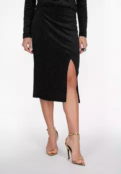 Юбка с запахом faina, черный