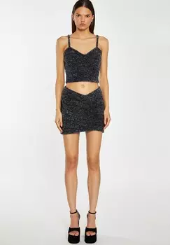 Юбка с запахом Glamorous, черный металлик