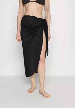 Юбка с запахом Good American, черный