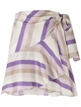 Юбка с запахом и принтом Amir Slama, белый