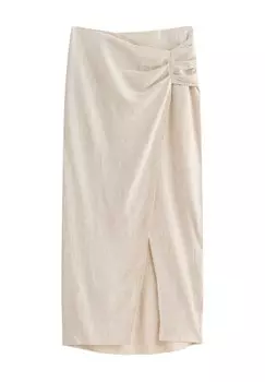 Юбка с запахом Look Midi New Look, камень