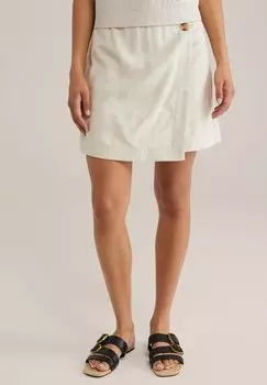 Юбка с запахом Mini skirt WE Fashion, бежевый