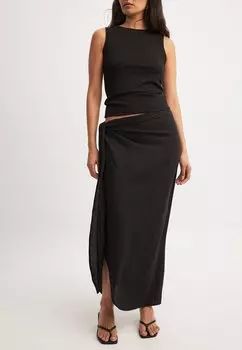 Юбка с запахом NA-KD, черный