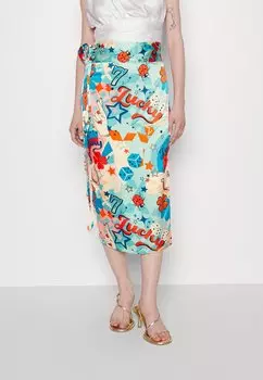 Юбка с запахом Never Fully Dressed, синий