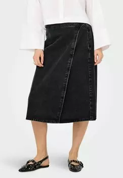 Юбка с запахом ONLTHEA - Denim skirt ONLY, цвет Washed Black