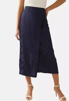 Юбка с запахом REGULAR FIT - JACQUARD MIDI SARONG - A-line skirt Next, синий