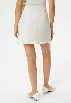 Юбка с запахом RUFFLE Koton, белый