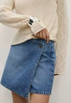 Юбка с запахом Shorts Mango, синий