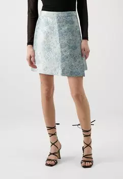 Юбка с запахом Slfdivia Blake Short Wrap Skirt Selected, небесно-голубая