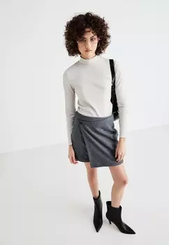 Юбка с запахом VMKAWI SHORT SKIRT Vero Moda, серый