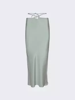 Юбка с завязками-лазками Christopher Esber, мятно-зеленый
