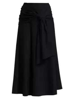 Юбка с завязками на поясе Co, черный