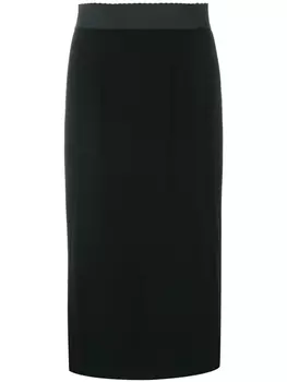 Юбка с завышенной талией Dolce & Gabbana, черный