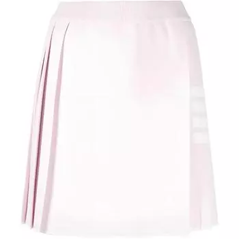 Юбка с завышенной талией и плиссировкой 4 планки THOM BROWNE, светло-розовый