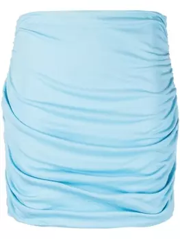 Юбка с завышенной талией и сборками Tory Burch, синий