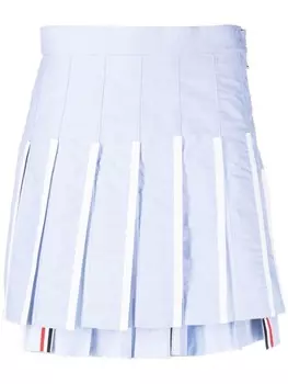 Юбка с завышенной талией и складками Thom Browne, синий