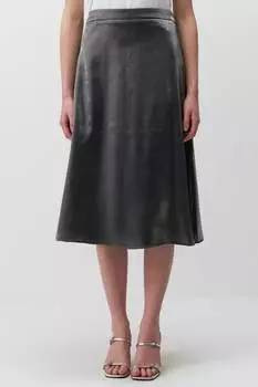 Юбка с завышенной талией и вырезом Jimmy Key, черный