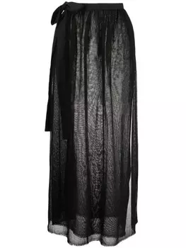 Юбка с завышенной талией и завязками Uma Wang, черный