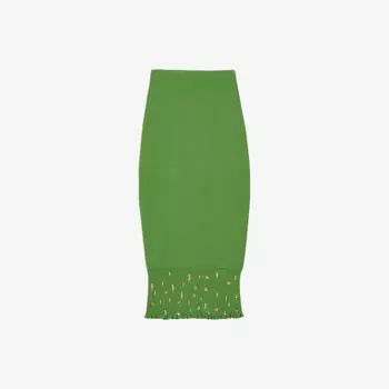 Юбка Sandro с расклешенным подолом, зеленый