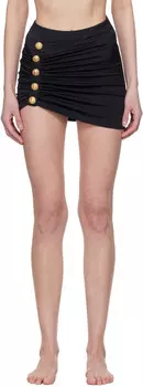 Юбка-саронг с драпировкой и пуговицами Balmain